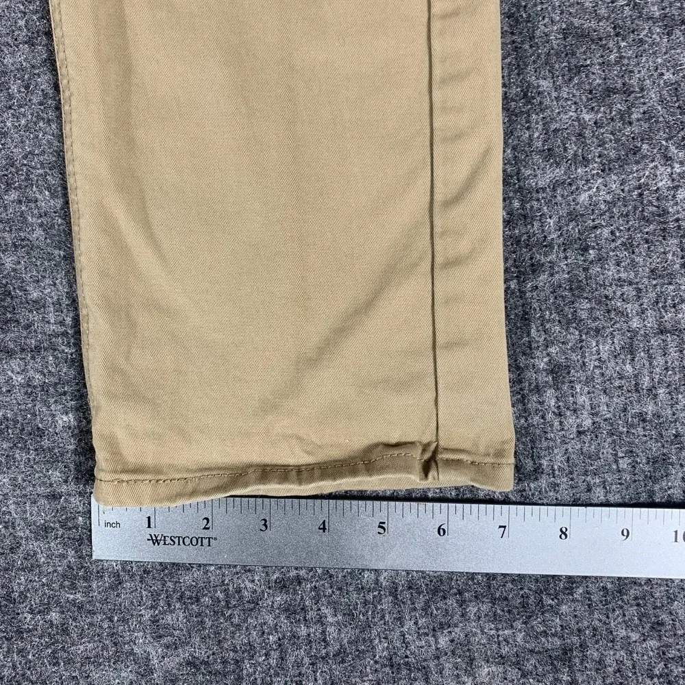 Levis‎ Pants Mens 30x30 Beige Denim Flat Front Straight Stretch Gold Signature